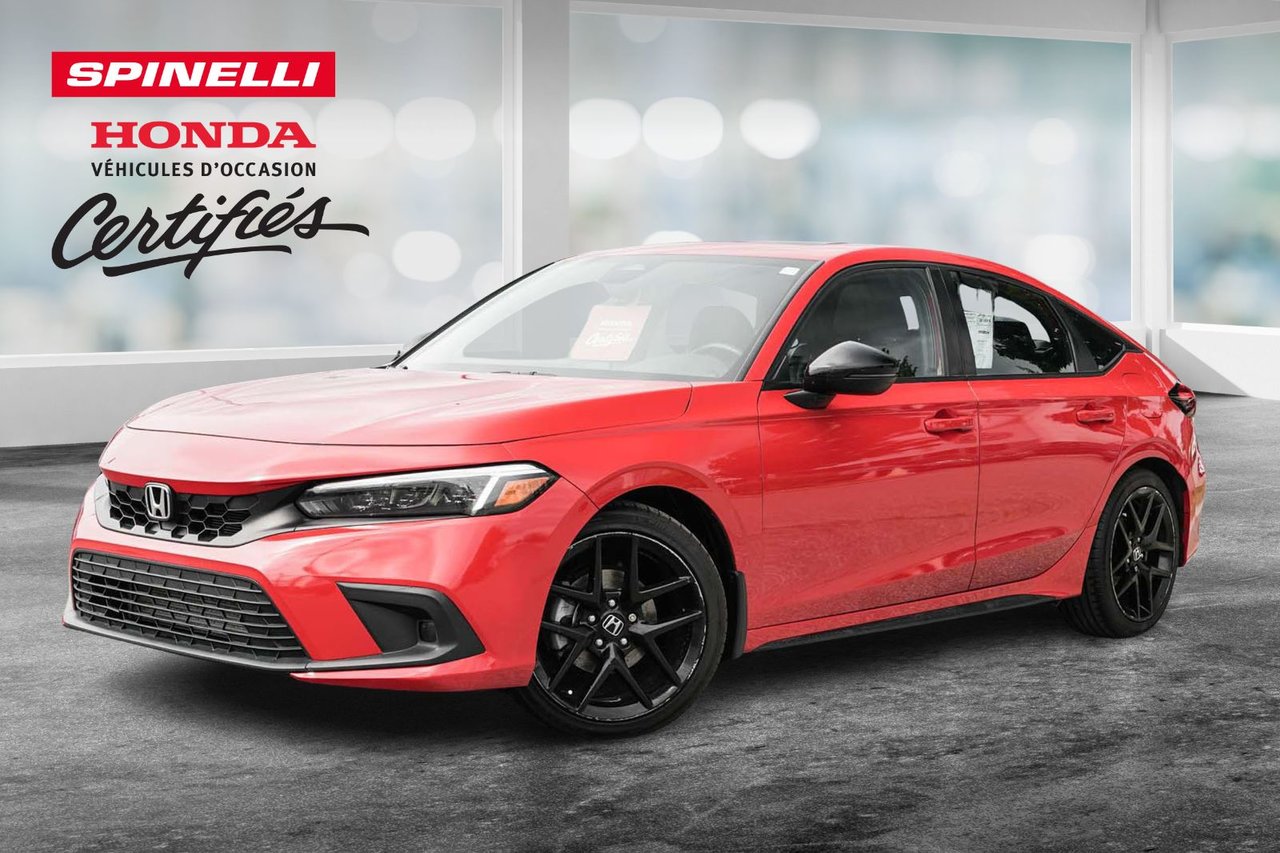 2022 Honda Civic Hatchback SPORT AUTO; TOIT ANGLE MORT SIÈGE+VOLANT CHAUFFANT