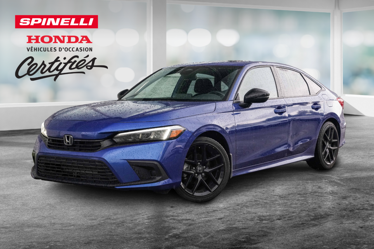 2022 Honda Civic Sedan SPORT; TOIT ANGLES MORT SIEGES+VOLANT CHAUFFANT